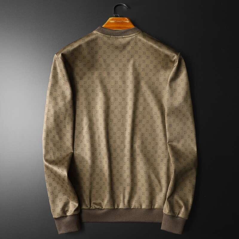 Autumn New Men's Round Neck Trendy Long Sleeve Sweatshirt Plus Size Printed Casual Top Base Layer Trend Luanyun