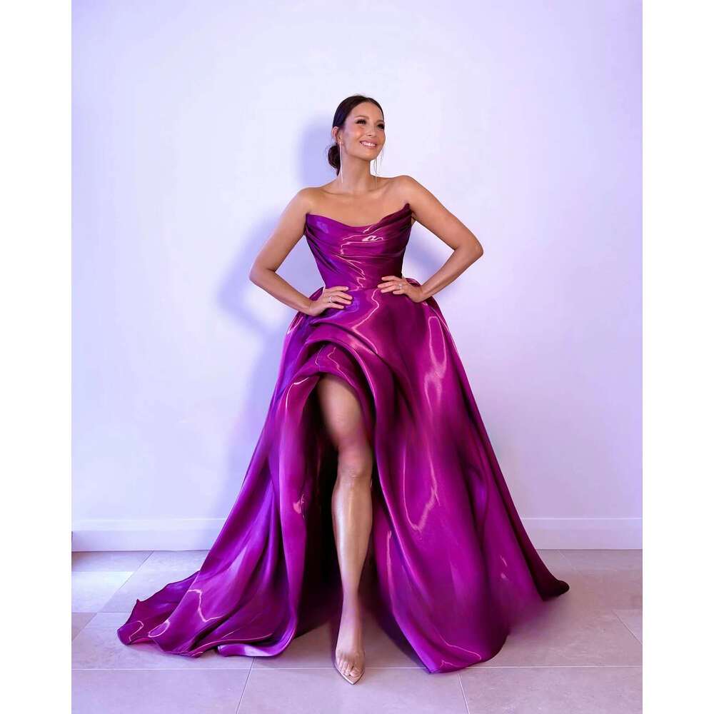 Prom Dress Sleeveless Evening Dresses Split Long Formal Occasion Gown Robe