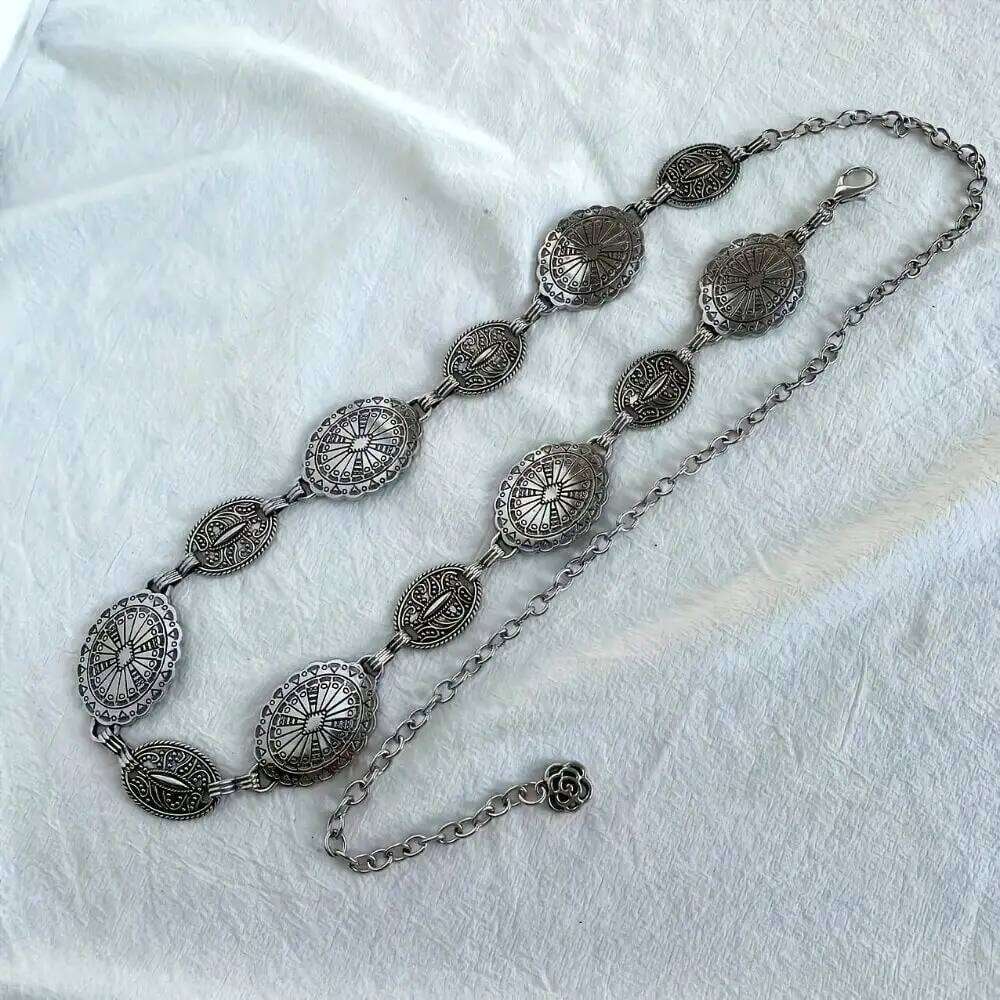 The New Retro Bohemian Belt Cinched Waist With Dress Body Chain S260304