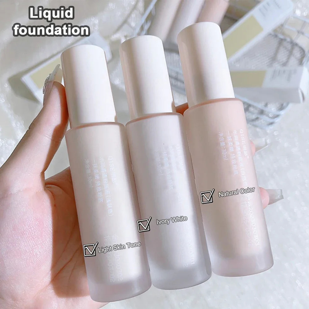 Women Whitening Liquid Foundation Brighten Cream Muscle Foundation Base Concealer Liquid Concealer Makeup Cosmetics 260305