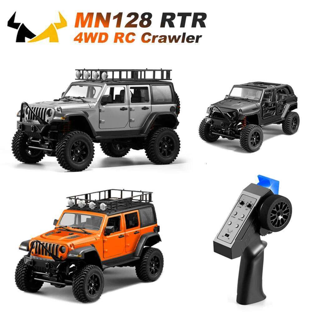 MN128 RC Crawler 1/12 Full Scale 4x4 2.4G Climbing Buggy Vehicle with LED Light 4WD Off-road Remote Control Cars Toys for Kids Z260304