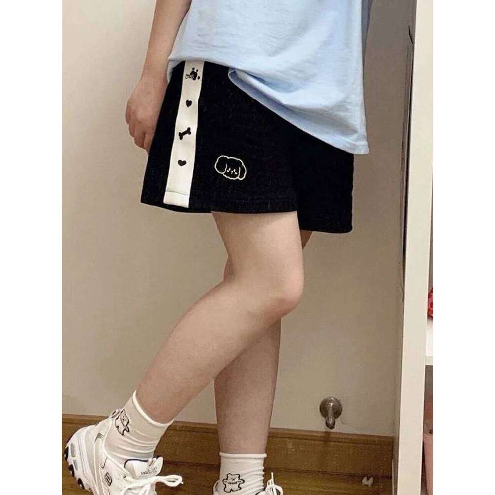 Jmprs Japan Cute Cartoon Print Women Kawaii High Waist Loose Sport Summer Preppy Style Casual Lady Vintage Shorts XJ260305