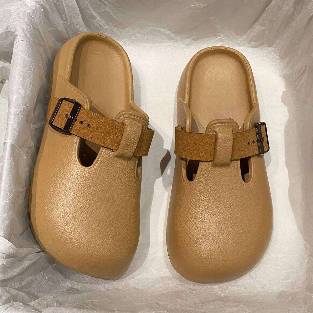 KIDMI New Women Clogs Slippers Soft EVA Garden Outdoor Waterproof Beach Sandals Light Cushioned Nonslip Shoes With Buckle