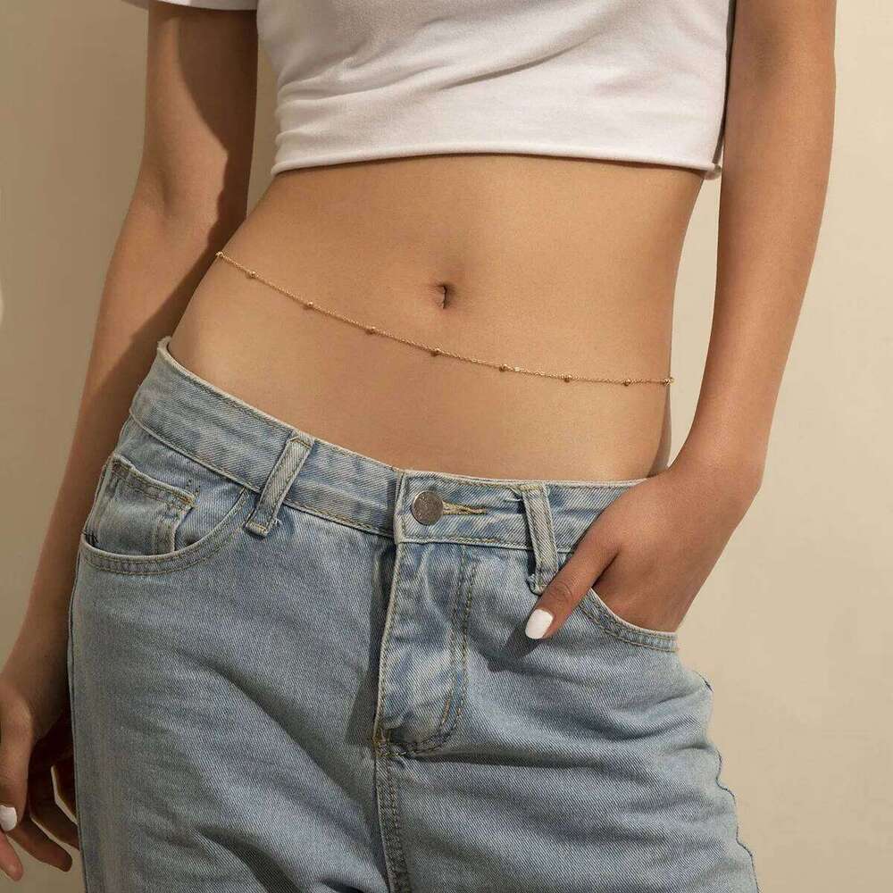 Sexy Glitter For Women Y2K Style Metal Belt Summer Beach Waist Decoration Trendy Exquisite Jewelry Body Chain S260304