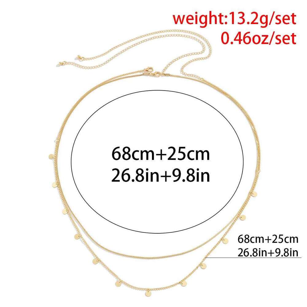 Boho Multilayer Summer Beach Waist Chain Women 2022 New Retro Creative Gold Color Round Sequin Pendant Body Fashion Jewelry S260304