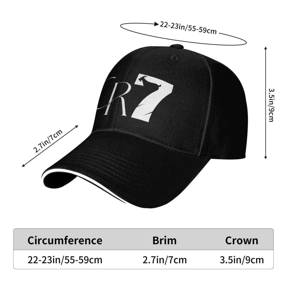 CR7 Cristiano Football Soccer Adjustable Hat Spring Sunscreen Women Men Fashion Baseball Cap New Outdoor Hats Y260304