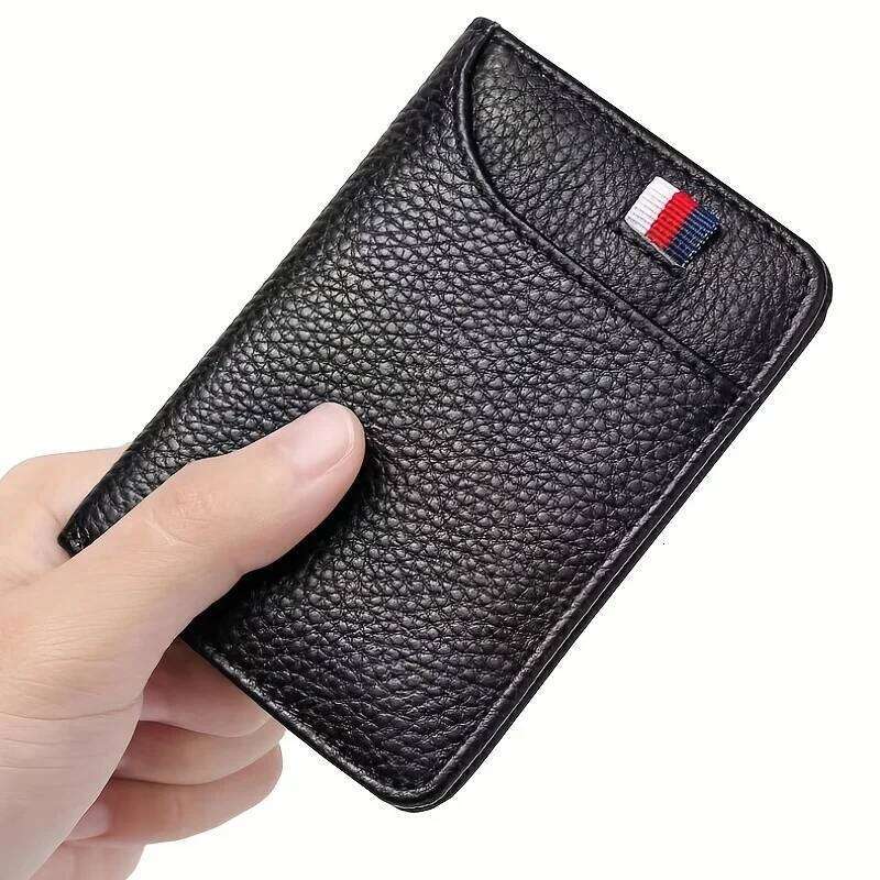 Men's Holder Fashion Soft PU Leather Anti-magnetic Bank Card Small Portable Wallet Men C260304