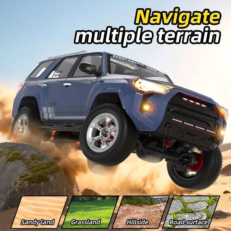 1/18 RC Car 2.4G Remote Control Crawler 4WD Off-Road Climbing Alloy Simulation Model with LED Lights Vehicle Toys HG4-209 Z260304