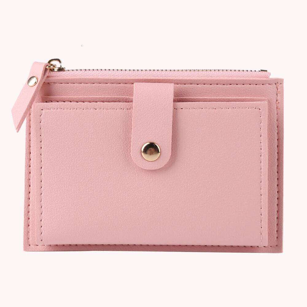 Women Fashion ID Multi-slot Wallet PU Leather Mini Purse Zipper Card Holder C260304