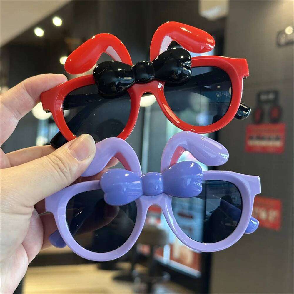 Cute Rabbit Ears Sunglasses Shade Glasses Children'S Eyeglasses Travel Beach Boys Girls Sun Protection UV400 Goggles Eyewear Z260305