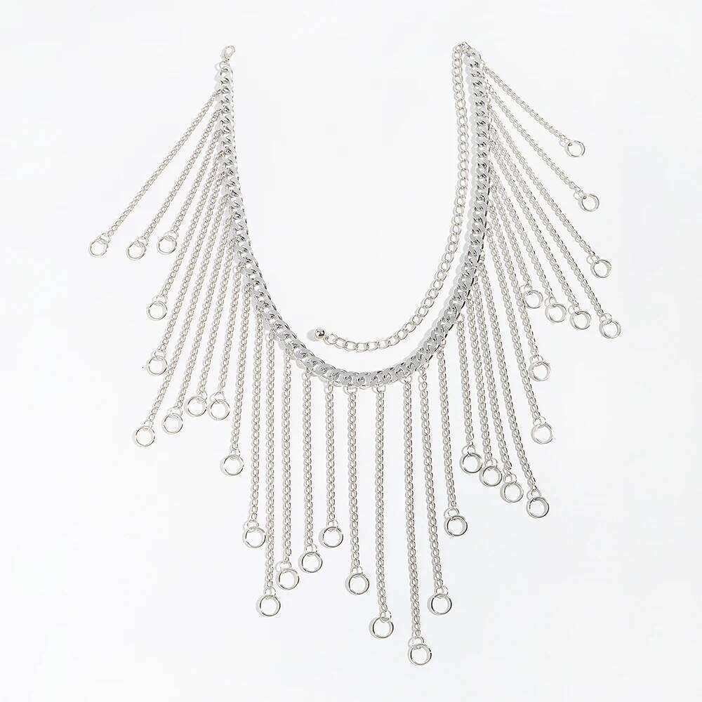 Summer Sexy Ladies Accessories Personality Fashion Body Metal Fringe Pendant Waist Chain Belt S260304