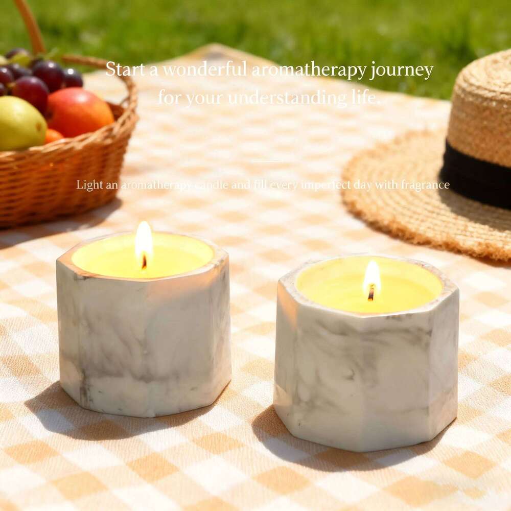 Water Ink Scented Candle in Gypsum Cup, Creative Gift, Aromatherapy for Bedroom Relaxation, Viral Trending Home Decor W260304 W260305