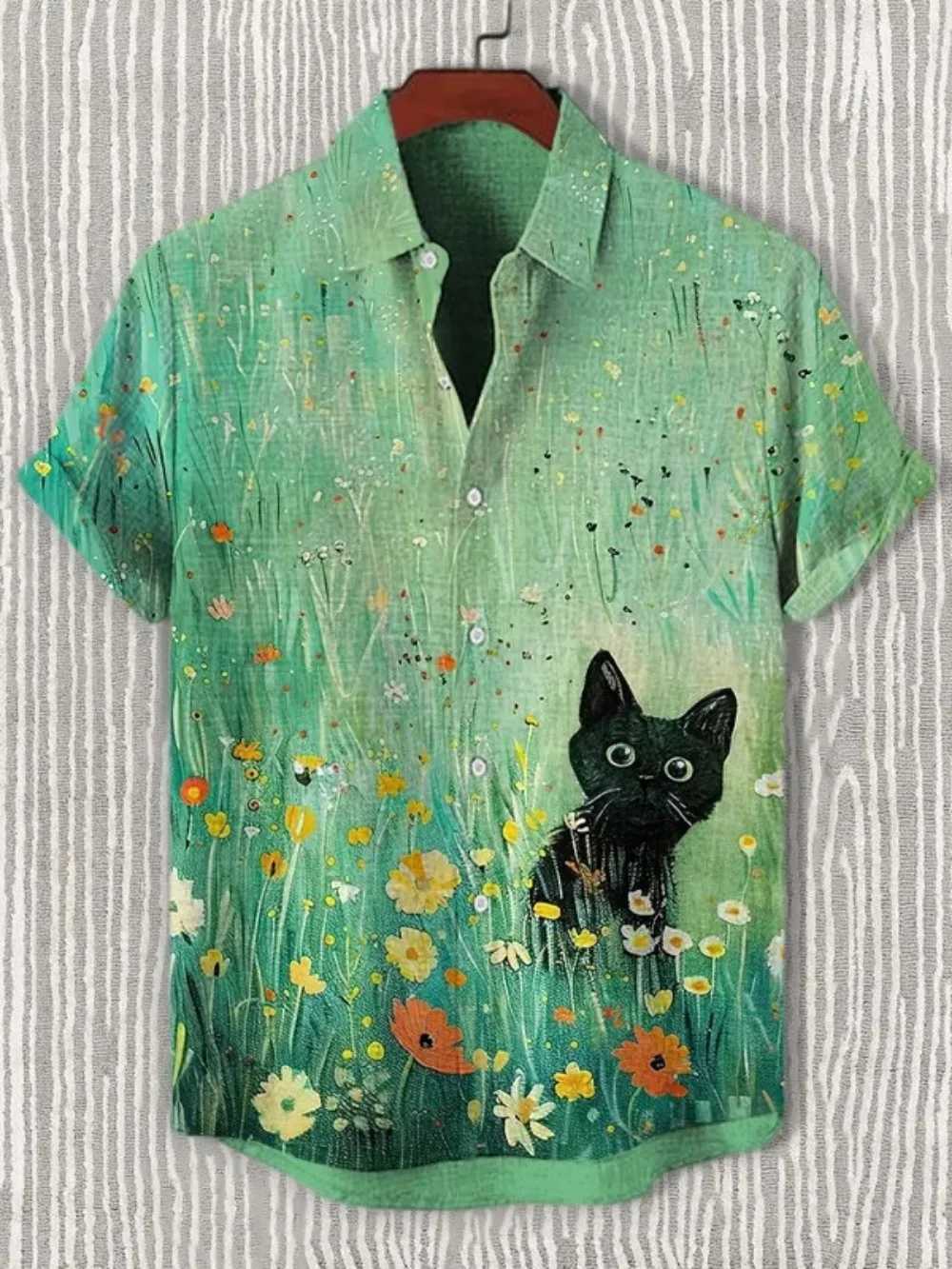 Mens Beautiful Graphics Shirts Fashion Short Sleeve Button Down Lapel Shirts For Summer Oversized Tops Casual Hawaiian Shirts M260305