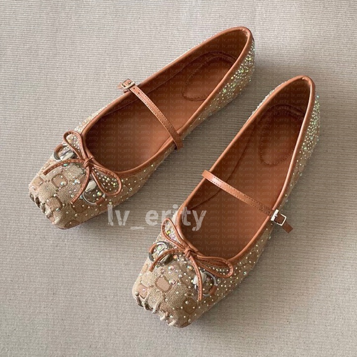 Ballet flat Paris Designer Professional Dance Shoes Satin ballerinas Bowknot Round toe Shallow Mouth Single Shoe Mary Jane comfort flat sandals women Loafers