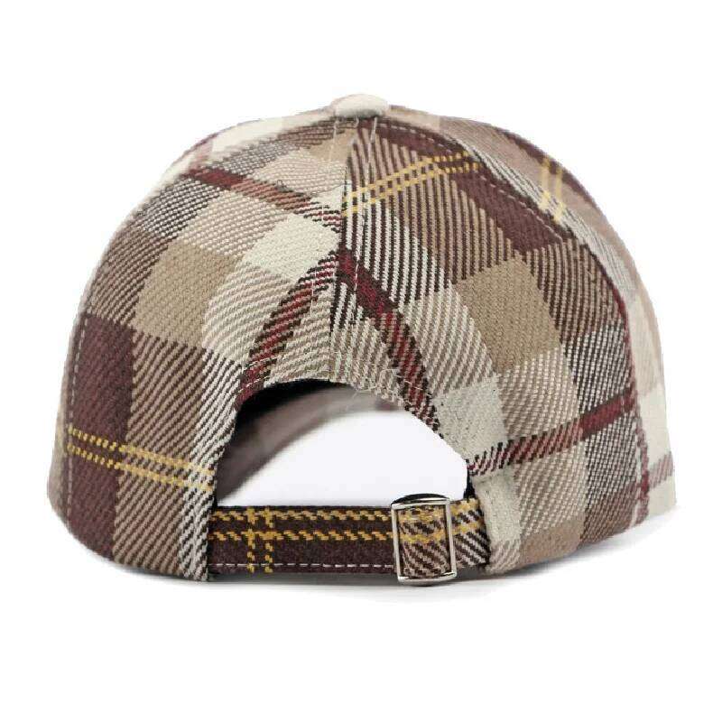 Plaid Pattern Baseball Cap, Sunscreen Snapback Outdoor Breathable Trucker Hat, Casual Dad Hat Y260304