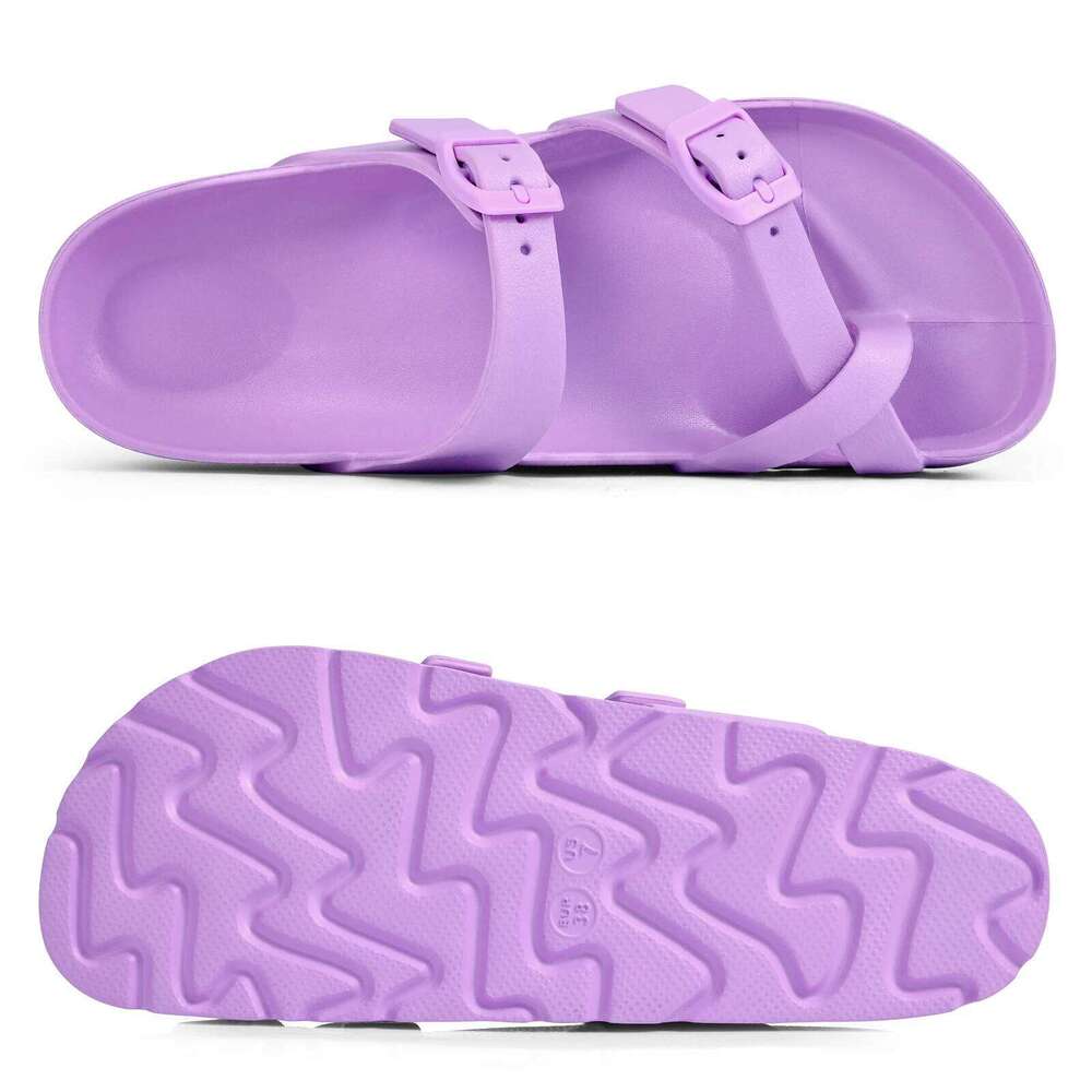 Kidmi Pillow for Men Thick Sole Adjustable Buckles EVA Flat Summer Women Nonslip Cloud Sandals