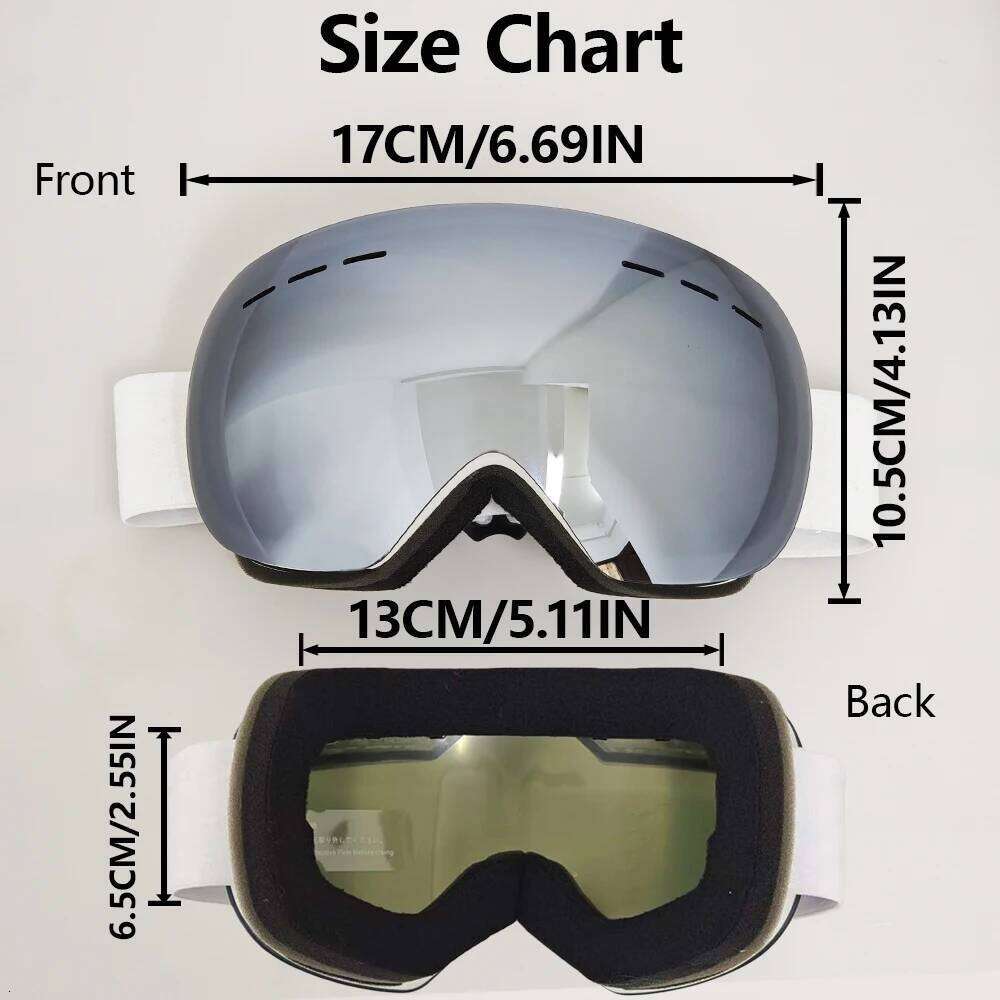 HD Windproof Snow Goggles Breathable Dustproof Sandproof, Protective Lenses Fashion Man Woman Skiing Snowboard Accessories S260304