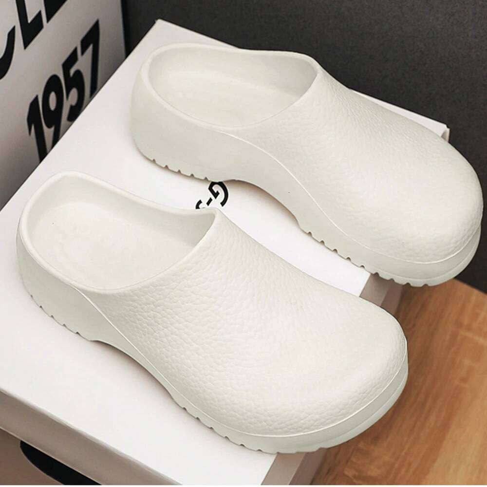 Kidmi New Men's Classic Work Clogs Non Slip Restaurant and Chef Men Waterproof Garden Shoes Fishing Shoe