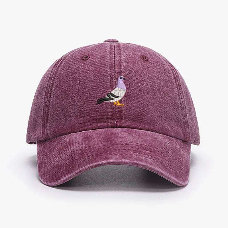 Embroidery Pigeon Design Spring vintage Baseball caps Men Women Water Washed Sunscreen Sun Sports Fishing Sunshade Dad Hat Y260304