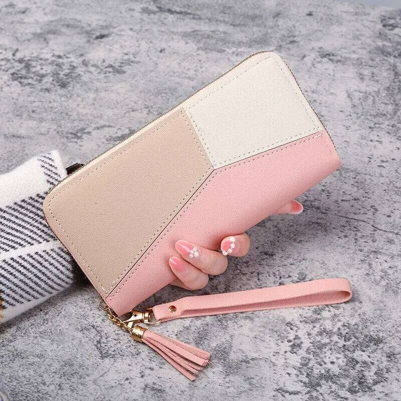 Fashion Zipper Wallets Womens Long Purses Handbags Coin Purse Cards Holder PU Leather Billfold Wallet C260304