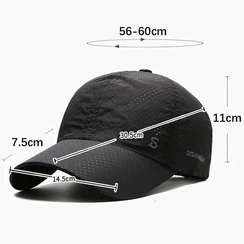 Men Women Mesh Moisture-Waging Quick Dry Baseball Cap Male Summer Female Originality Adjustable Breathable Sun Visor Fishing Hat Y260304