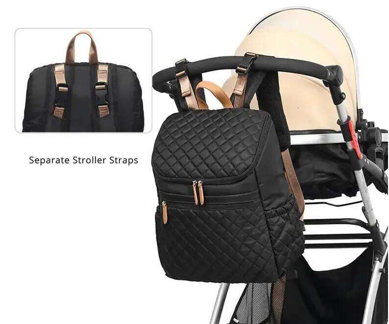 2022 Fashion New Backpack Multifunctional Diaper Organizer with Thermal Milk Bottle Bag Baby Bags for Mom Z260304