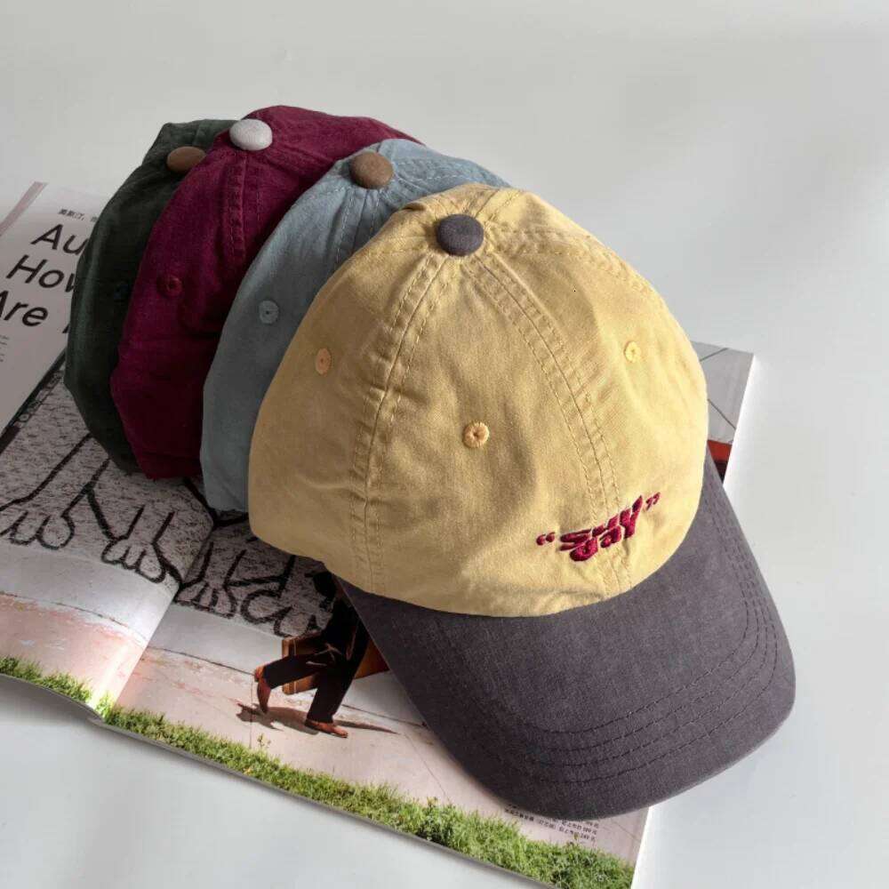 Retro "Sun day" Letter Embroidery Baseball Caps For Men Women Cotton Casual Snapback Cap Spring Summer Outdoor Simple Sun Hat Y260304