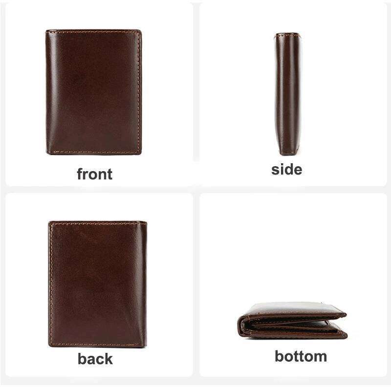 Geestock High Quality Men's Leather Short Wallet Retro Multifunctional Coin Purse Business Style Multi Card Holder Storage Clip C260304