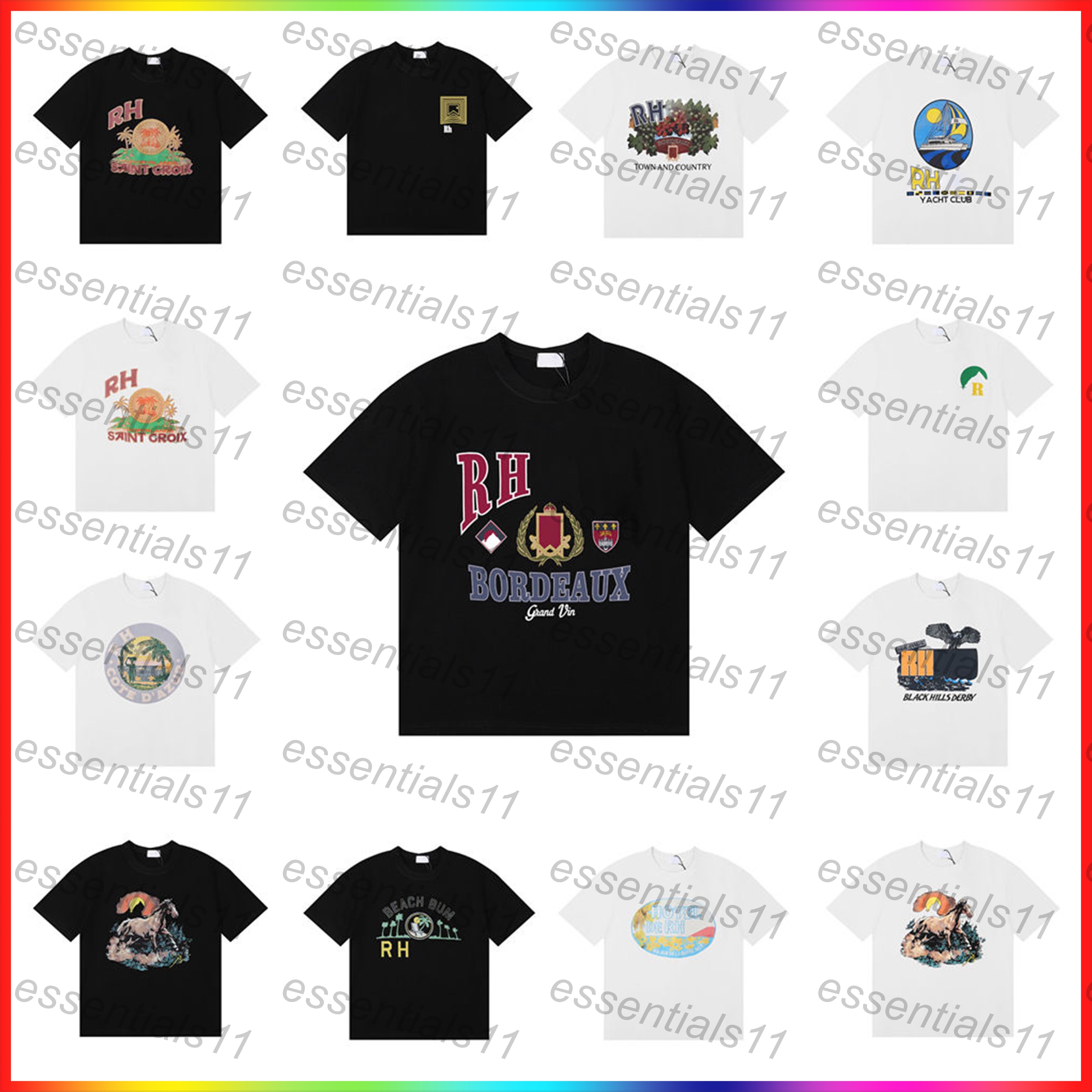 designer clothes summer mens clothing fashion men casual rhudetee classic trend letter print short sleeve graphic tees luxurys men women round neck rhudemen t shirt