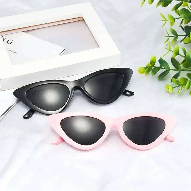 European and American Style Cat-eye Fashion Simple Photo with Small Frame Sunglasses Triangle Glasses Z260305