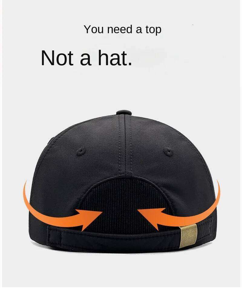 Quick Dry Waterproof Back Closed Big Head Baseball Cap for Men Women Fleece Lining Autumn Winter Spring Hats 55-60cm 61-65cm Y260304