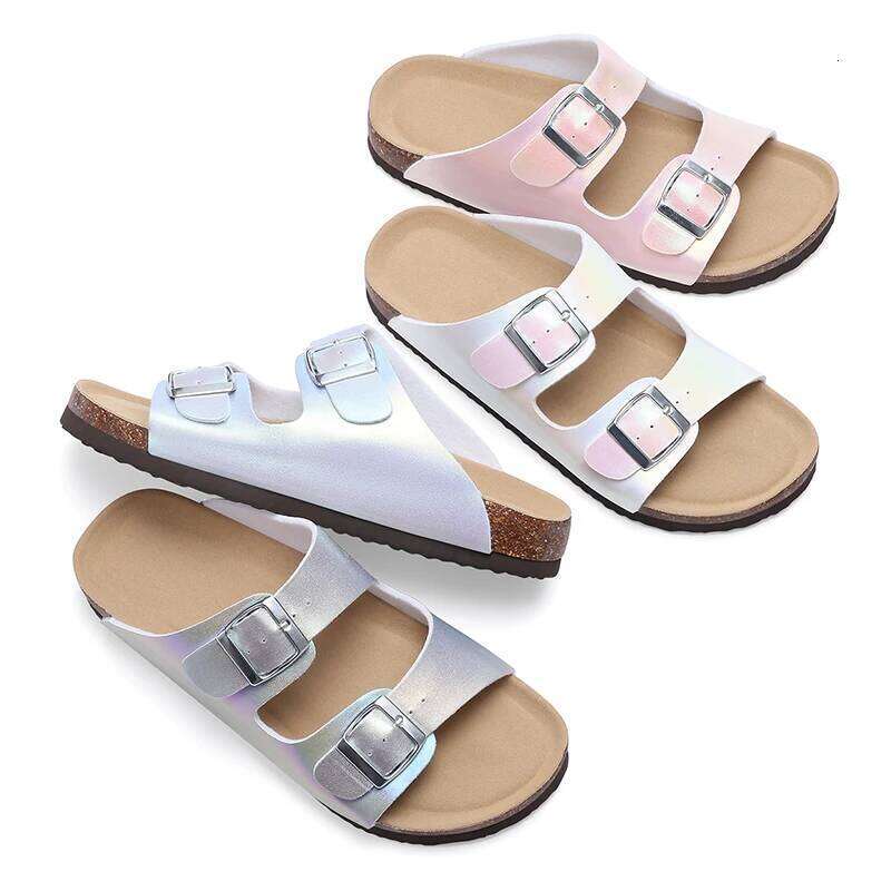 Kidmi New Women's Fashion Indoor And Outdoor Sandals With Double Metal Buckle Popular Comfortable Summer Beach Slippers