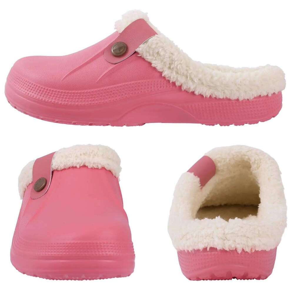 Kidmi Casual EVA Clogs House Indoor Soft Fur Men Slippers Outdoor Warterproof Garden Shoes For Women