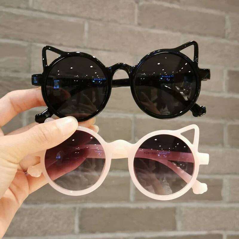 Child Cute Animal Cartoon Ears Outdoor Sun Children Lovely Vintage Sunglasses Protection Classic Kids Z260304