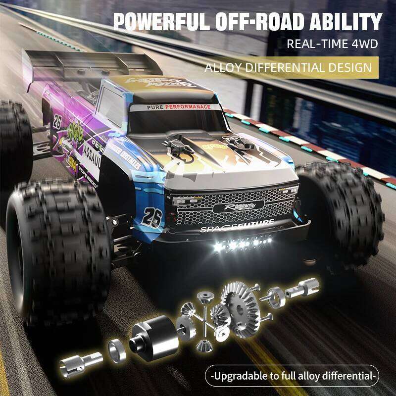 1:12 Alloy All Terrain Off Road High Speed Remote Control 90KM/H 3S Battery Lighting 4WD Brushless Racing Drift RC Car Truck Z260304
