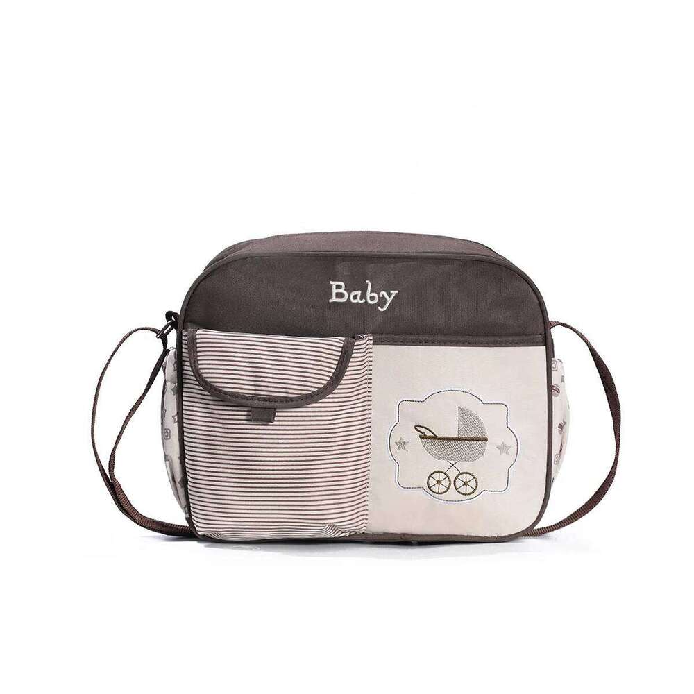 New Fashionable Cartoon Printed One Shoulder Diagonal Crossing Mommy Multi functional Travel Diaper Bag Z260304