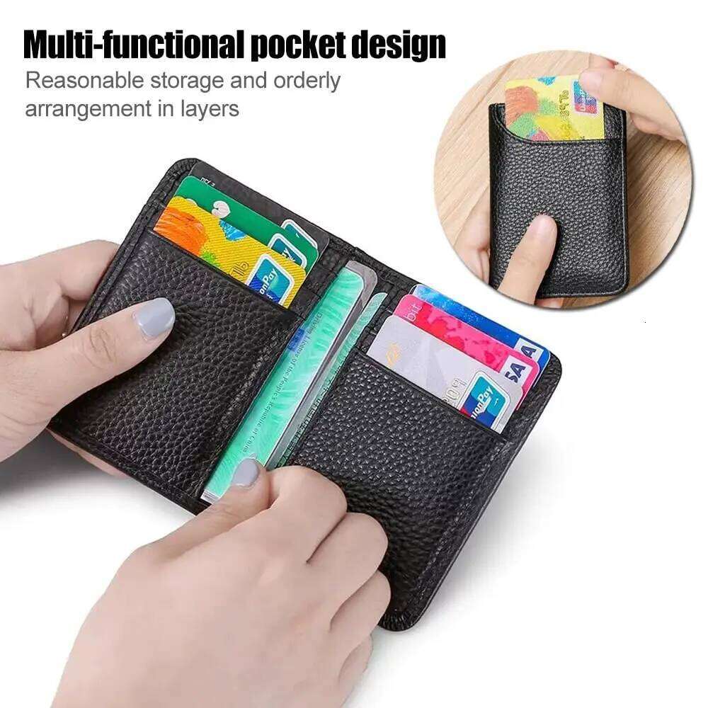 Portable Super Slim Soft PU Leather Mini Credit Purse Card Holders Men Wallet Thin Small Short Wallets New C260304