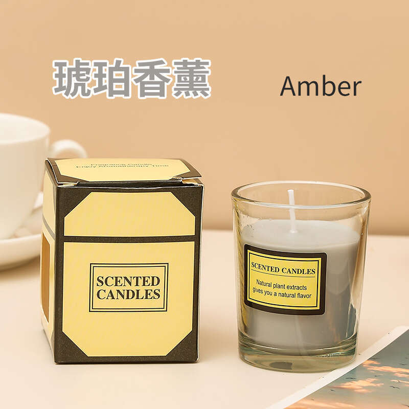 Wholesale Glass Cup Plant Wax Niche Aromatherapy Home Creative Gift Smokeless Scented Candle Amazon W260304 W260305
