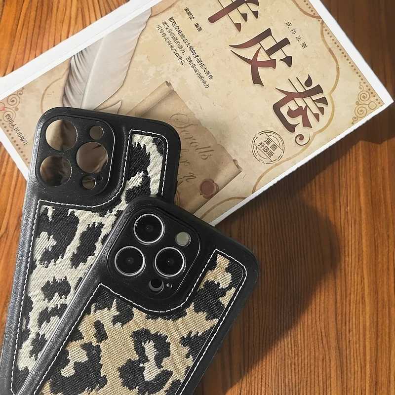 Fashion Leopard Print Phone Case For iPhone 16 Pro Max 15 Pro 14 13 Pro Max | Full Coverage Shockproof Protective CoverT260305