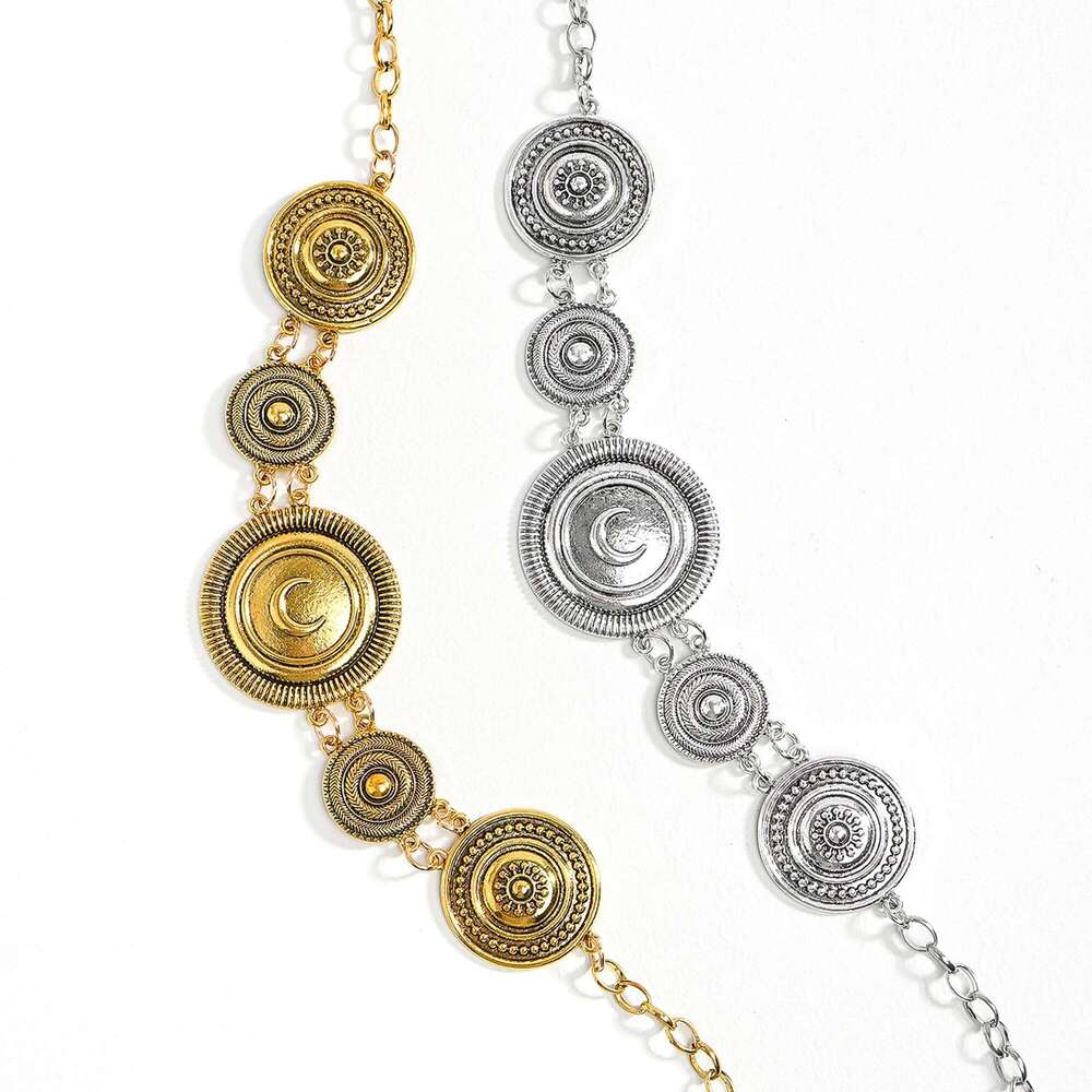 The new retro metal waist belt women 2024 senior sense 100 with a dress chain S260304