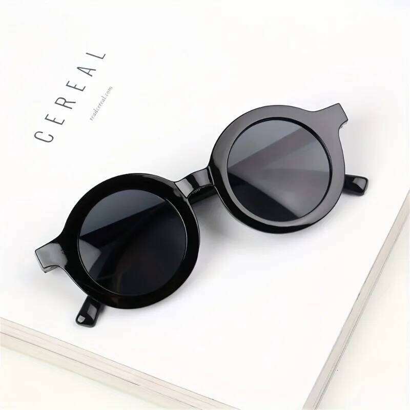 4pcs Cute Round Frame Bear Ear Shaped Fashion Glasses Perfect for Parties Birthday And Holiday Gifts Z260304