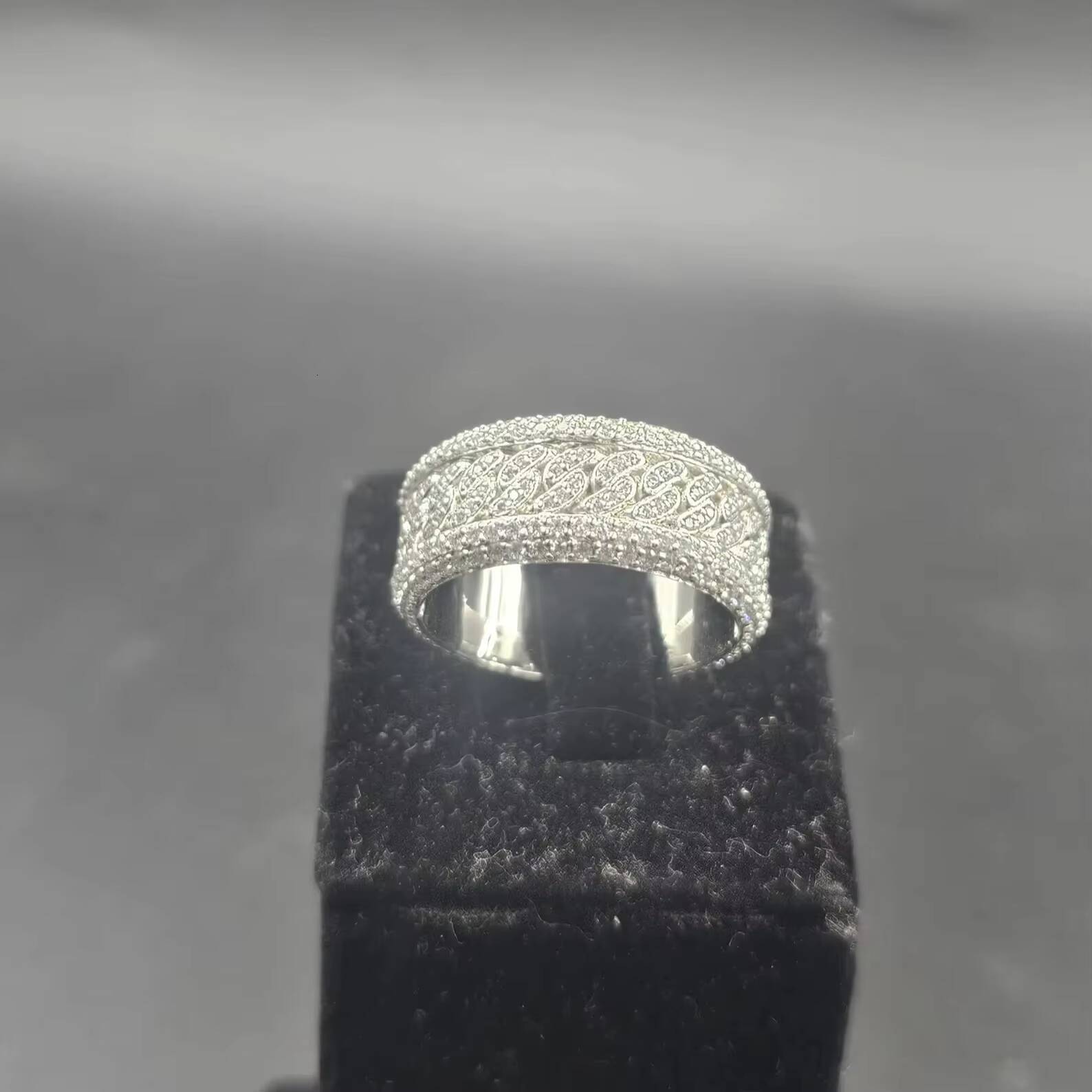 Trendy New Arrivals Custom Fine Jewelry Luxury S925 Sterling Silver Eternity Band Ring IGI Certified VVS Diamond Hip Hop