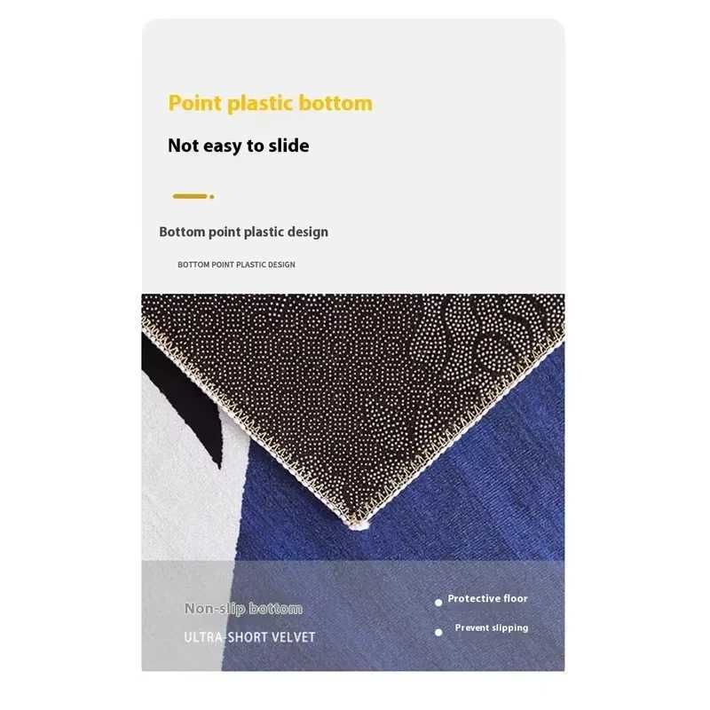 Crystal Velvet Luxury Patterned Rug Waterproof Anti-slip for Bathroom KitchenT260305