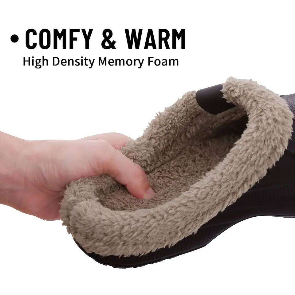Kidmi Classic Fur For Lined Clogs Waterproof Winter Fuzzy Slippers for Women Men Indoor and Outdoor Shoes