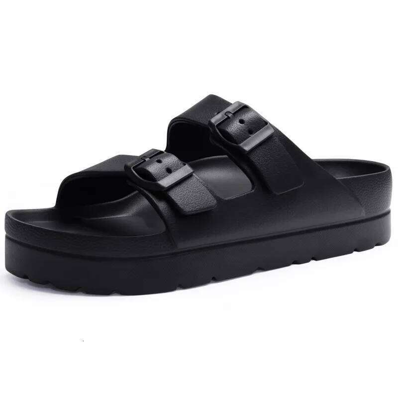 Kidmi Summer for Women Platform Sandals with Arch Support New Adjustable Buckle Beach Slippers Casual Foam Lady Slides