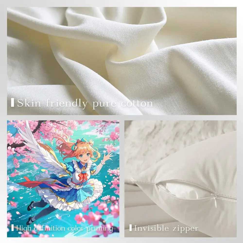 Hot Selling High-end Printing Pillow Case Anti-dustmite Pillowcase Invisible Zipper Silky Short Plush Sofa Cushion CoverT260305