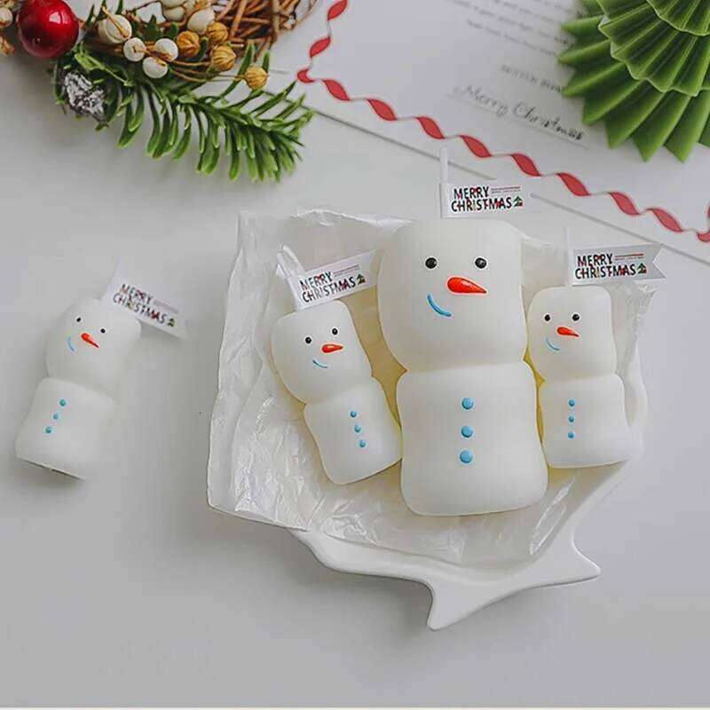 Scented Decorative Candles, Guest Gift Set, Souvenir Snowman Candles for Home Christmas Decoration W260304 W260305