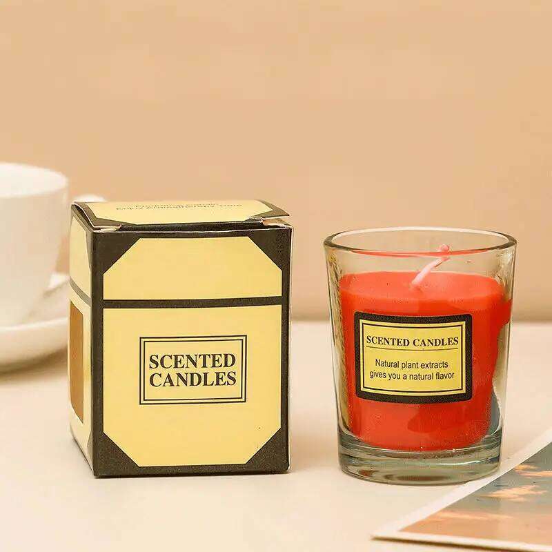 1PC Romantic Smokeless Soy Wax Candle in Glass Aromatherapy Gift Box for Home Wedding Decor And Companion Souvenir W260304 W260305