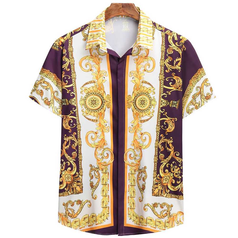 Unisex 2024 Breathable Hawaiian Shirts Baroque French Mens Shirts 3D Printi High Fashion Street Loose Mens Streetwear Shirts M260305