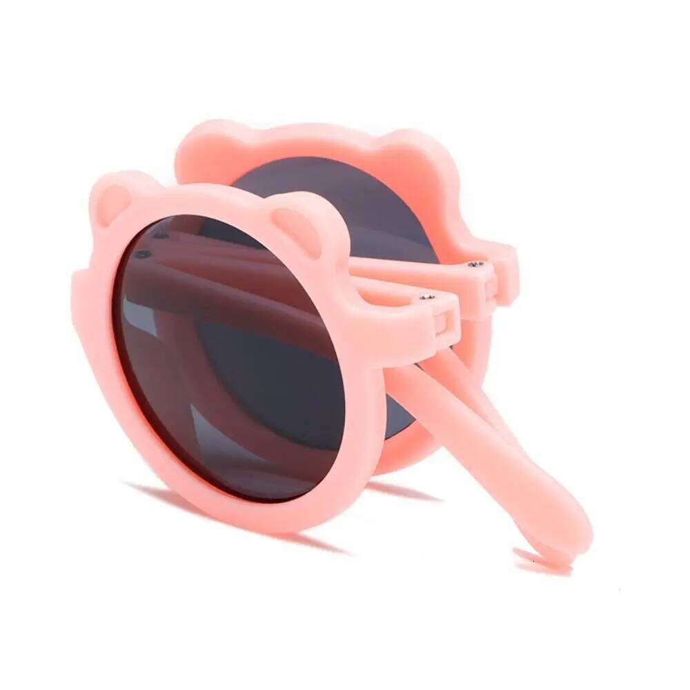 Plastic Sunglasses Solid Color Childlike Style Glasses Fashion Bear Shape Eyewear Accessories Children's Party Z260305